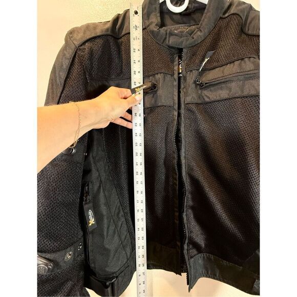 Xelement Advanced Motorcycle Gear Black Jacket Nylon Mesh Padded & Zipout Liner - Picture 13 of 16